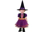 Fiestas Guirca Costume Da Strega Lilla Per Bambina - Costume Di Halloween Per Bambina Con Cappello Da Strega 12-18 Mesi Fiestas Guirca