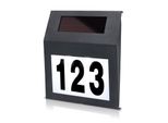 Jnglgo Numero Civico Solare Illuminato Con 2 Led Numero Civico Solare Illuminato Numero Civico Solare Illuminazione Da Parete A Led In Acciaio Inox, Antracite