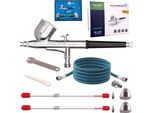 Set Per Aerografo Elite Con 3 Ugelli E Tubo Flessibile Fengda BD-130K 0,2 Mm, 0,3 Mm, 0,5 Mm