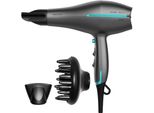 Asciugacapelli Bamba Ionicare 5300 Maxi Aura Black, 2200 W, Motore Ac, Funzione Aria Fredda, Cavo Da 1,8 M, Incluso Diffusore E Concentratore, Nero
