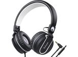 Cuffie Per Bambini Con Cavo, Cuffie Stereo Hd Con Microfono, Jack Aux Da 3,5 Mm, Cuffie On-Ear Pieghevoli Per Scuola/Viaggio/Cellulare/Tablet/Pc Nero Bianco