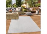 Tappeto Per Esterni Resistente Alle Intemperie E Di Facile Manutenzione In Grigio Crema Dimensioni - 160 X 230 Cm