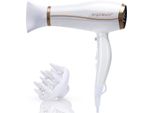 Asciugacapelli Ionico 2200W, Asciugacapelli, Asciugacapelli, Asciugacapelli Ionico Negativo Asciugamani Con Diffusore E Accessori, Bianco