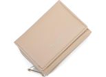 Portafoglio Donna Piccolo In Finto Cuoio, Portafoglio Donna Piccolo Con Tasca Per Monete E 7 Scomparti Per Carte, Portafoglio Donna Piccolo Di Grande Capacità Con Molti Scomparti Beige