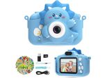 Fotocamera Digitale Per Bambini Con Scheda Tf Da 32 Gb E Schermo Da 2,0", Fotocamera Per Bambini 1080P E Videocamera Per Selfie, Regali Di Compleanno Per Natale, (Blu)"
