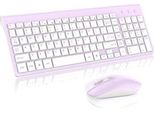 Set Tastiera E Mouse Wireless, Tastiera E Mouse Wireless 2.4G Compatti E Di Dimensioni Complete, Design Ultrasottile Per Windows, Pc, Laptop, Notebook (Viola)