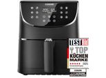 Friggitrice Ad Aria Calda Xxl Da 5,5L Friggitrice Ad Aria Calda Con Touch Screen Digitale A Led, 13 Funzioni Di Cottura, Preriscaldamento E Mantenimento In Caldo, Modalità Shake, Senza Olio, 1700W,