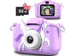 Regali Di Compleanno Per Ragazzi Di 6-12 Anni, Videocamere Digitali Hd Per Bambini, Giocattoli Per 3 4 5 6 7 9 Anni Con 32GB Sd