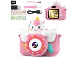 Videocamera 1080P Per Bambini Con Schermo Da 2,0" E Scheda Da 32 Gb, Fotocamera Digitale Selfie E Fotocamera Per Bambini, Regali Di Natale E Compleanno, Giocattoli"