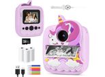 Fotocamera Istantanea Bambini, 48MP/1080P Fotocamera Digitale Bambini Stampa Istantanea Regali Di Compleanno, Bambini Fotocamera Istantanea Regalo Giocattolo