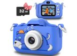 Regali Di Compleanno Per Ragazzi Di 6-12 Anni, Videocamere Digitali Hd Per Bambini, Giocattoli Per 3 4 5 6 7 9 Anni Con 32GB Sd