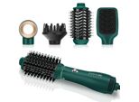 Set Di Styler, Spazzola Asciugacapelli, Spazzola Arricciacapelli Con 4 Accessori Per Asciugatura, Stiratura, Volume E Styling, Cura Ionica (Verde)