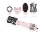 Set Styler, Spazzola Asciugacapelli Con 4 Accessori Per Asciugatura, Stiratura, Volume E Styling, Trattamento Ionico, 1000 Watt, Rosa
