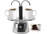 Caffettiera Moka Vingvo, 2 Tazze, Caffettiera Italiana, 100 Ml, Mini Caffettiera Espresso Portatile In Acciaio Inox, Elettrica è Adatto