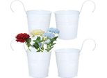 Set Di Vasi Da Fiori Appesi 4 Vasi Con Gancio Vaso In Metallo Secchio Gancio Balcone Fioriera Decorativa Box Foro Di Drenaggio Rimovibile