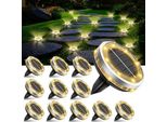 12 Pezzi IP65 Luci Solari A Terra Per Esterno, Luci Solari A Led Aggiornate Per Giardino, Piccole, Lampade Solari Per Illuminazione Giardino Esterno Giardino Prato Carrabile