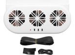Ventilatore Per Auto A Energia Solare, Ventilatore Di Scarico Per Auto, Ventilatore Solare Per Auto, Ventilatori Per Veicoli, Purificatore D'aria Per Auto (Bianco)