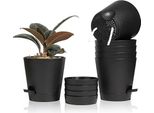 T4U 14 Cm Plastica Vaso Di Fiori Sistema Di Alimentazione Dell'acqua, Set Di 6 Scarpe Fiducia In Se Stessi, Pianta Rotonda Piante Da Giardino Balcone Interno Piante Grasse, Sch