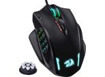 Redragon M908 Impact Rgb Led Mmo Mouse Con Pulsanti Laterali, Mouse Ottico Da Gioco Cablato Con 12.400DPI, Alta Precisione, 20 Programmabili