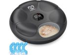 Casfuy Mangiatoia Automatica Per Gatti Cibo Umido Umido 4 Pacchetti Di Ghiaccio, Ricaricabile Mangiatoia Automatica Per Gatti Piccoli Cani Timer Programmabile Batteria Scarica Statusa