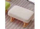 Sgabello Rettangolare, Sgabello Con Seduta, Sgabello Con Piedi In Legno, Seduta Imbottita, Panca Con Piede Sgabello Imbottito, Pouf Soggiorno, Camera Da Letto (B)