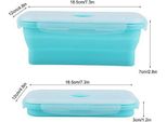 Scatola Per Il Pranzo In Silicone Contenitore Portatile Pieghevole Per Alimenti Cucina Forno A Microonde Congelatore (Verde, 800 Ml)