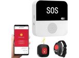 Pulsante Di Chiamata D'emergenza Per Anziani, Sistema Di Allarme Wifi Smart Bell, 1 Pulsante Sos, Ricevitore, Braccialetto Per Anziani, Casa