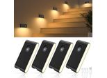 Willed Luce Notturna A Led Con Rilevatore Di Movimento, Luce Scale 4 Pezzi Luce Scale Usb Ricaricabile 3 Modalità (Auto/On/Off), Per Scale, Camera Da Letto,