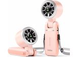 Ventilatore Portatile Turbo A Mano, 9M/S Ad Alta Velocità, Vento A 5 Velocità, Batteria Ricaricabile, Ventilatore A Mano, Da Collo E Da Tavolo 3 In 1, Fino A 12