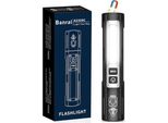 Banral Led Torcia Ricaricabile Estremamente Luminosa Mini 8 Modalità Impermeabile Campeggio, Escursionismo, Pesca, Outdoor, Emergenza (1, Nero)
