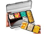 Scatola Delle Pillole 7 Giorni Scomparti Grandi Su Go Portatile Capacità Di Viaggio Medicine Vitamine, Integratori Farmaci