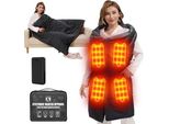 Coperta Riscaldante Senza Fili Con Batteria 20000Mah 7.4V Per Uomini E Donne, Coperta Riscaldante Elettrica Portatile 8 Zone Di Riscaldamento E 3 Livelli Di Temperatura Casa E Ufficio