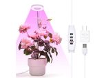 Lampada Per Piante Tom-Shine Led, Luce Di Crescita Per Piante Da Interno, Altezza Regolabile, Lampada Per Piante Led A Spettro Completo, 3 Modalità Di Luce, 10 Luminosità, Supporti