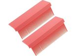 Frcolor 2Pcs Trattamento Dei Capelli Cura Dei Capelli Salone Parrucchiere Raddrizzatore Capelli Spazzola Raddrizzamento Capelli Salone Pettine Elettrico Caldo Pettine Ferro