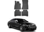 2013-2020 Mercedes Classe S W222 Sd Tappetini In Gomma Nero 4 Pezzi