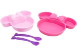 Set Di Stoviglie Per Bambini Disney Minnie Mouse 4 Pezzi - Piatto, Ciotola E Posate In Confezione Regalo