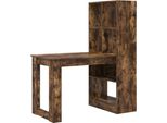 Vidaxl Scrivania In Rovere Fumé 122 X 67 X 145 Cm Materiale A Base Di Legno
