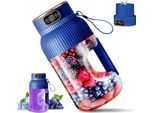 Frullatore A Colonna Per Frullati Con Contenitore Da 1,2 Litri, Frullatore Ad Alte Prestazioni Con 10 Lame, Miscelatore, Funzione Frullatore A Impulsi/Funzione Tritaghiaccio, Senza Bpa (Blu)