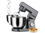 Robot Da Cucina Cheflee 1500W Con Ciotola In Acciaio Inox Da 4,5 E 5,5 Litri, Mixer Da Cucina A 10+P Velocità, Sbattitore, Gancio Per Impasto, Frusta