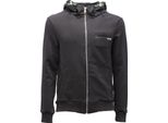 8763AG Felpa Uomo Premium Mood Denim Superior Black Full Zip Sweatshirt Man