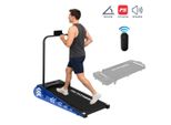 Ph Fitness Tapis Roulant A1F Pieghevole - Walkingpad Per La Casa - Motore 1,5 Cv, 1-8 Km/H, 120 Kg - Bluetooth, Telecomando, Display Lcd, Compatto - Nero