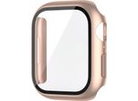 Inf Cassa Dell'orologio Pc In Oro Rosa Con Vetro Temperato Da 46 Mm Per Apple Watch