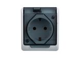 Presa Singola Ermetica Bianca Hermes 0324-02 ELEKTRO-PLAST Nasielsk
