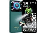 OUKITEL C60 Pro Smartphone Ohne Vertrag Android 15 24GB+256GB Handy 10000mAh 6,88'' 110dB Lautsprecher 90Hz Handys,Dual SIM/NFC/GPS/BT5.0, Grün