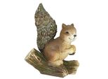 Dekofigur I.Ge.A. "EichhöRnchen Auf Baumstamm", Braun, B:18Cm H:20Cm, Polyresin, Dekofiguren, Tierfigur Gartendeko Herbstdeko Winterdeko Statue Tierfigur Skulptur
