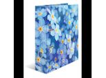 Herma 19557 Cartella A Motivi Floreali Blu 7,0 Cm Din A4