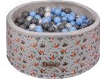 Piscina In Schiuma Flumi 90X40 Cm Con 200 Palline ∅7 Cm – Volpi + Palline Blu