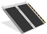 Tolletour Rampa Per Sedie A Rotelle Rampa Di Accesso Rampa Di Carico 2X Pieghevole Alluminio Superficie Antiscivolo 61Cm 270Kg