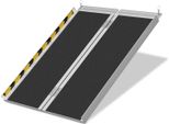 Tolletour Rampa Per Sedie A Rotelle Rampa Di Accesso Rampa Di Carico 2X Pieghevole Alluminio Superficie Antiscivolo 91Cm 270Kg