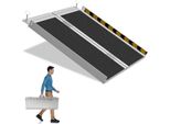 Jopassy Rampa Per Sedie A Rotelle Rampa Per Valigie Rampa Di Accesso Rampa Di Accesso 2 Volte Pieghevole In Alluminio 91Cm Fino A 270Kg